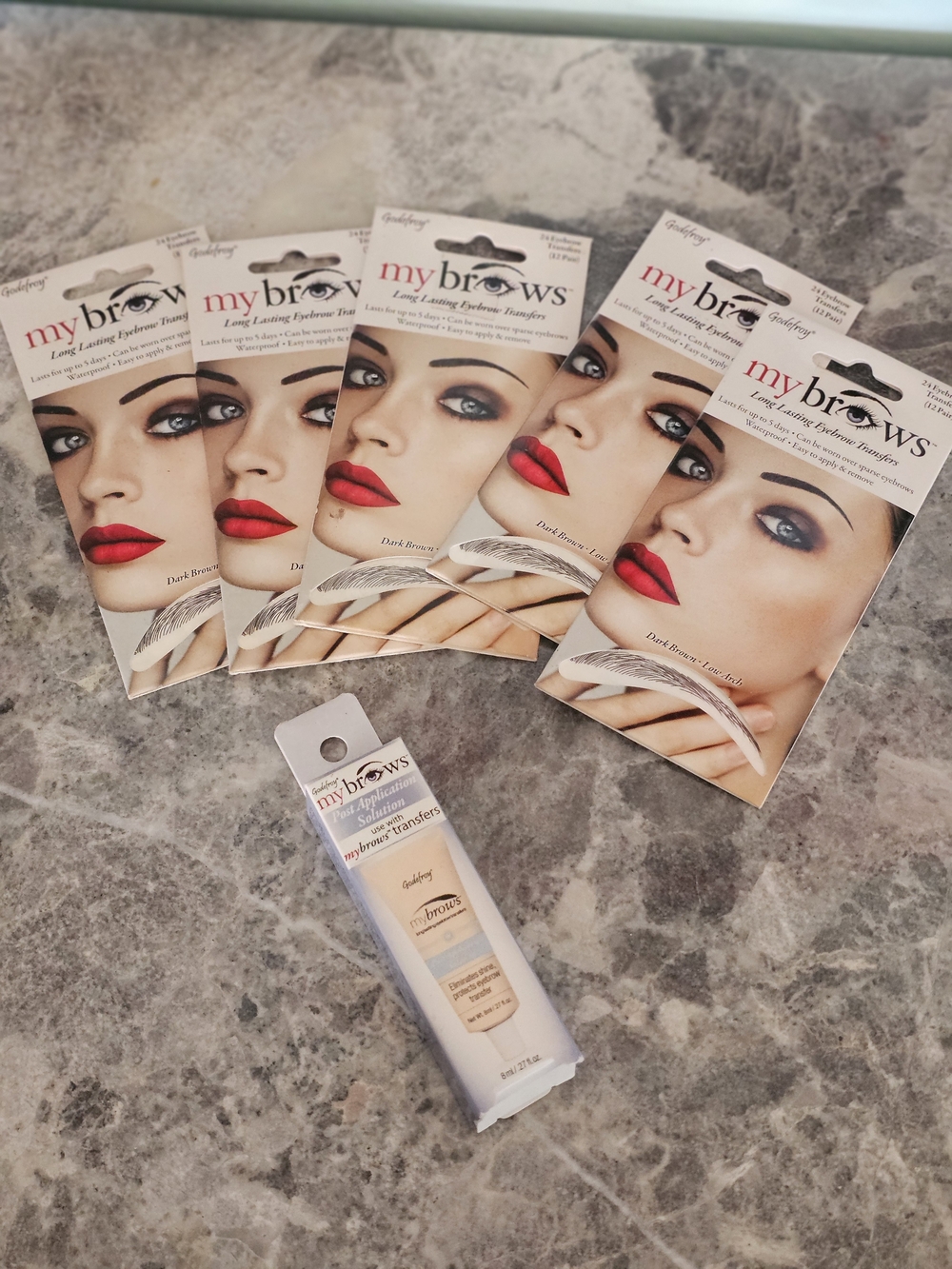 myBrows Long-Lasting Eyebrow Transfers — Dark Brown